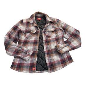Dickies Quilted Lined Plaid Flannel Shirt Jacket Shacket XS
